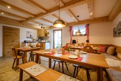 Küche/Küchenzeile in der Unterkunft Huberhof Hinzing Ferienbauernhof