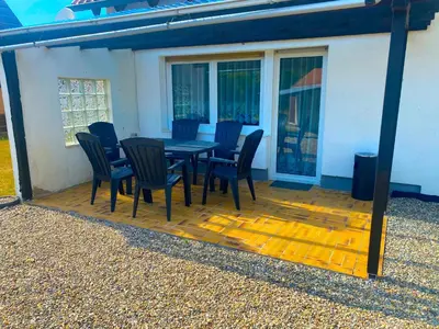 Ein Patio oder anderer Außenbereich in der Unterkunft Ferienhaus Langweid