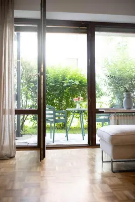 Ein Balkon oder eine Terrasse in der Unterkunft Stylisches Design-Apartment