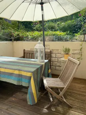 Grundriss der Unterkunft Ferienwohnung Jardin im Kunsthaus