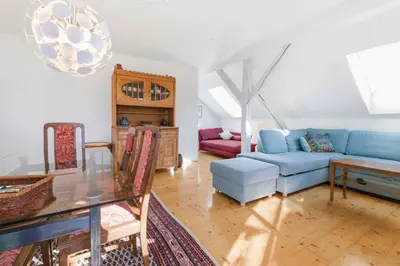 Ein Sitzbereich in der Unterkunft Rosi's Ferienwohnung im Haus Sieglinde