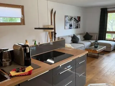 Küche/Küchenzeile in der Unterkunft Schliersee-Lounge