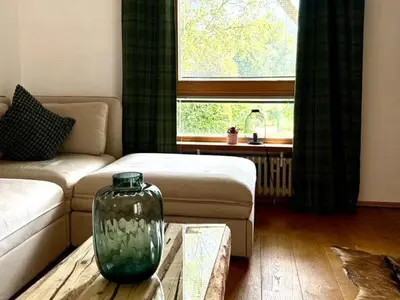 Ein Sitzbereich in der Unterkunft Schliersee-Lounge