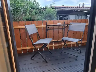Ein Balkon oder eine Terrasse in der Unterkunft Alpenblick Pang