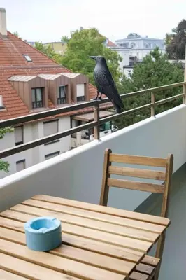 Ein Balkon oder eine Terrasse in der Unterkunft Wohnung in Augsburg Innenstadt -Tiefgarage