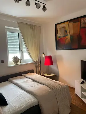 Ein Bett oder Betten in einem Zimmer der Unterkunft Luxury Apartment near Munich Airport - Therme ED - Parking - Haustiere