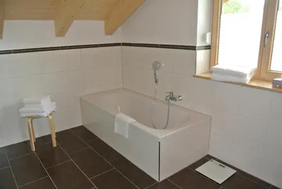 Ein Badezimmer in der Unterkunft Ferienhaus Baumberger