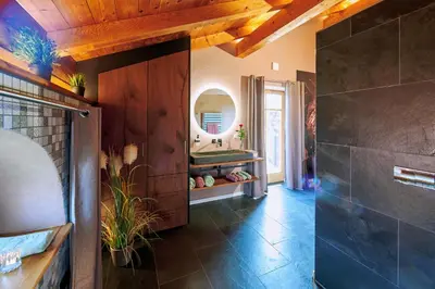 Ein Badezimmer in der Unterkunft ÜbermAlztal Sonnenblick
