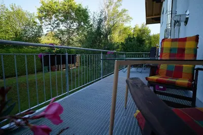 Ein Balkon oder eine Terrasse in der Unterkunft Ferienwohnung Jeni