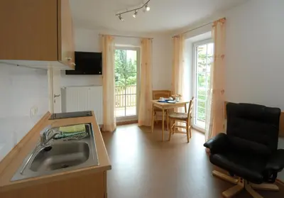 Küche/Küchenzeile in der Unterkunft Haus am Bach