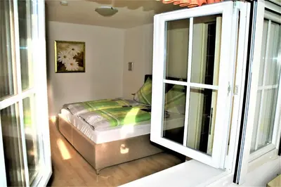 Ein Bett oder Betten in einem Zimmer der Unterkunft Haus am Bach