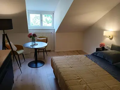 Ein Bett oder Betten in einem Zimmer der Unterkunft Appartment Schloss-Zeit