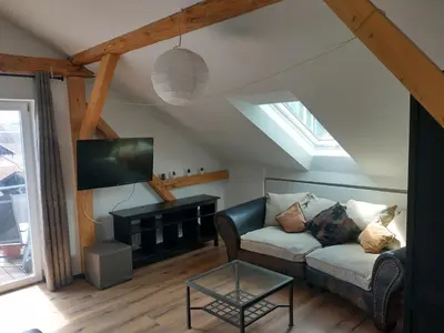 TV/Unterhaltungsangebot in der Unterkunft Bad Aibling City Apartment - Pano