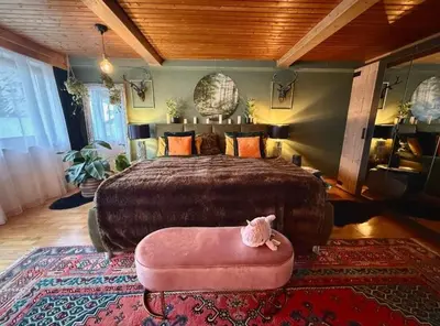 Ein Sitzbereich in der Unterkunft Terrassenwohnung Bibi am Chiemsee
