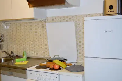 Küche/Küchenzeile in der Unterkunft Bachlauf