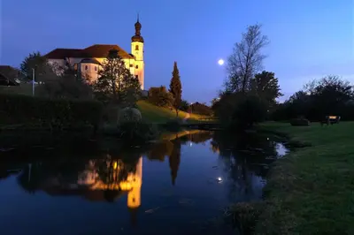 Blick auf einen Fluss in der Nähe der Ferienwohnung