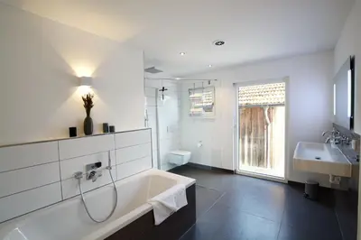 Ein Badezimmer in der Unterkunft Berg- und Seeblick