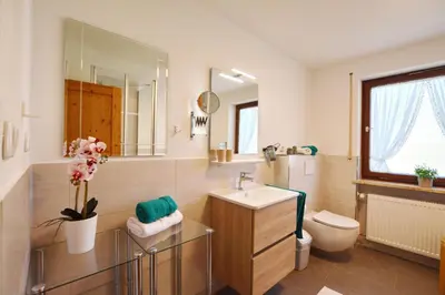 Ein Badezimmer in der Unterkunft Bergblick