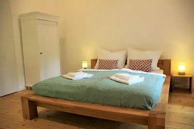 Ein Bett oder Betten in einem Zimmer der Unterkunft Birkenwind
