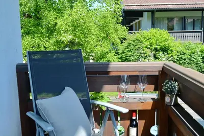 Ein Balkon oder eine Terrasse in der Unterkunft Chiemseenest