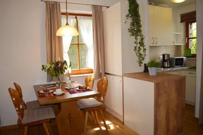 Küche/Küchenzeile in der Unterkunft Ferienresidenz Chiemseestrand - Apartment 24