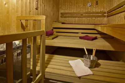 Ein Etagenbett oder Etagenbetten in einem Zimmer der Unterkunft Ferienresidenz Chiemseestrand - Apartment 32
