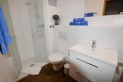 Ein Badezimmer in der Unterkunft Ferienresidenz Chiemseestrand - Apartment 32