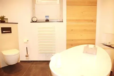 Ein Badezimmer in der Unterkunft Gartenparadies
