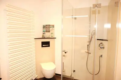 Ein Badezimmer in der Unterkunft Gartenparadies