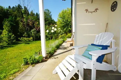 Ein Garten an der Unterkunft Gartenparadies