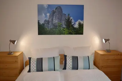 Ein Bett oder Betten in einem Zimmer der Unterkunft Haus Bergliebe