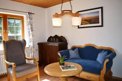 Ein Sitzbereich in der Unterkunft Haus Magnolia