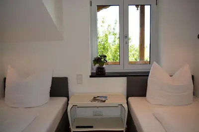 Ein Sitzbereich in der Unterkunft Meisterhof - Bergblick