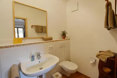 Ein Badezimmer in der Unterkunft Meisterhof - Hartsee