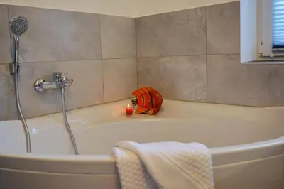 Ein Badezimmer in der Unterkunft Sommerland