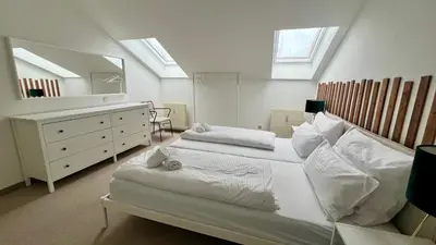 Ein Bett oder Betten in einem Zimmer der Unterkunft 8 Personen I BBQ I Sunset