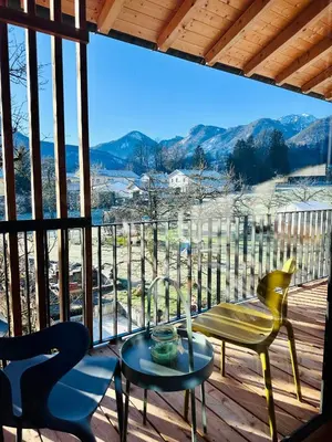 Ein allgemeiner Bergblick oder ein Berglick von der Ferienwohnung aus