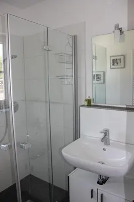 Ein Badezimmer in der Unterkunft Ferienwohnungen Rimsting am Chiemsee