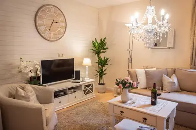 TV/Unterhaltungsangebot in der Unterkunft Ferienwohnung An der Therme