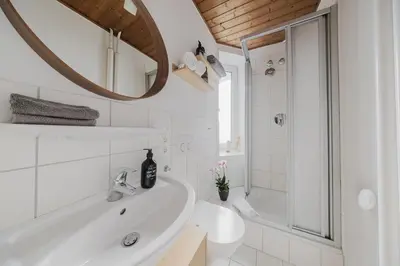 Ein Badezimmer in der Unterkunft Ferienwohnungen an der Ammer