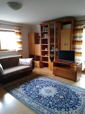 Ein Sitzbereich in der Unterkunft Ferienwohnung Resch Schweinberg
