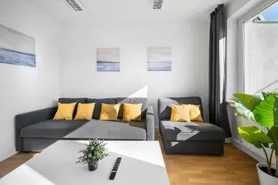 Ein Sitzbereich in der Unterkunft Munich Gem - 2 Bedroom Alpine View Tranquility