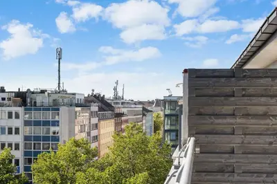 Ein allgemeiner Blick auf München oder ein Stadtblick von der Ferienwohnung aus