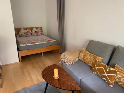 Ein Bett oder Betten in einem Zimmer der Unterkunft München Giesing – Möblierte Ferienwohnung