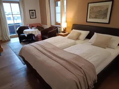 Ein Bett oder Betten in einem Zimmer der Unterkunft Gästehaus Nicole