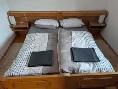 Ein Bett oder Betten in einem Zimmer der Unterkunft Ferienwohnung Niklas