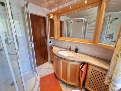 Ein Badezimmer in der Unterkunft Ferienwohnung Auszeit am See