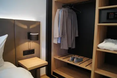 Ein Bett oder Betten in einem Zimmer der Unterkunft Seehaus am Kochelsee
