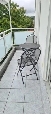 Ein Balkon oder eine Terrasse in der Unterkunft Apartment am Ammersee