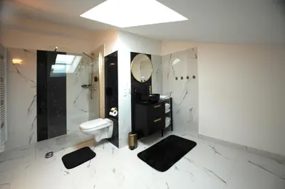 Ein Badezimmer in der Unterkunft Boardinghouse Schongau
